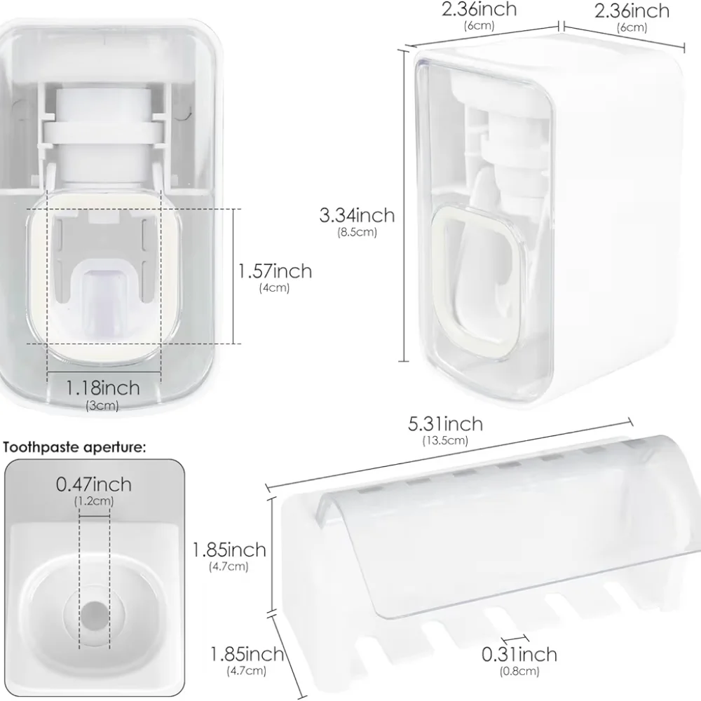 Wall-Mounted Toothbrush and Toothpaste Holder Set